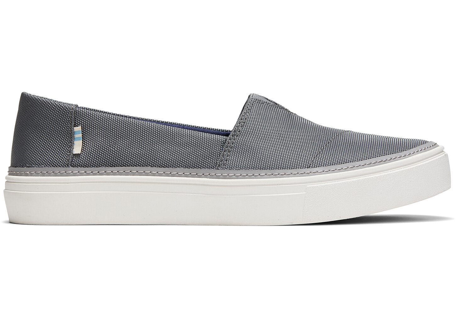 Toms Parker Textured Woven - Womens Slip Ons - Grey - NZ - 928604DRI